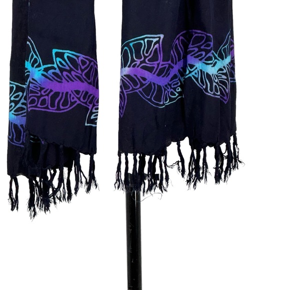 *Beachcombers International 100% Rayon Scarf w Batik Pineapple Print - Picture 7 of 8